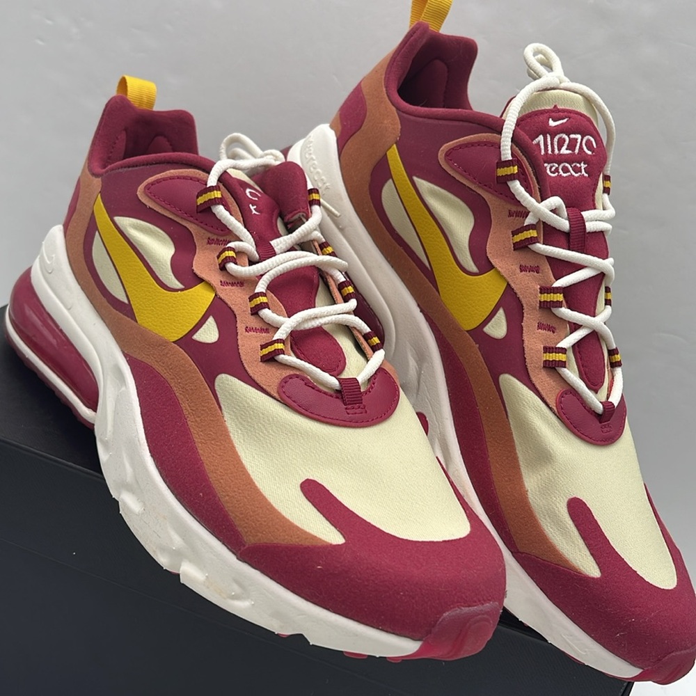 Nike Men’s AIR MAX 270 REACT Sneakers 
NOBLE RED/DARK SULFUR
A04971 601 - Picture 6 of 16